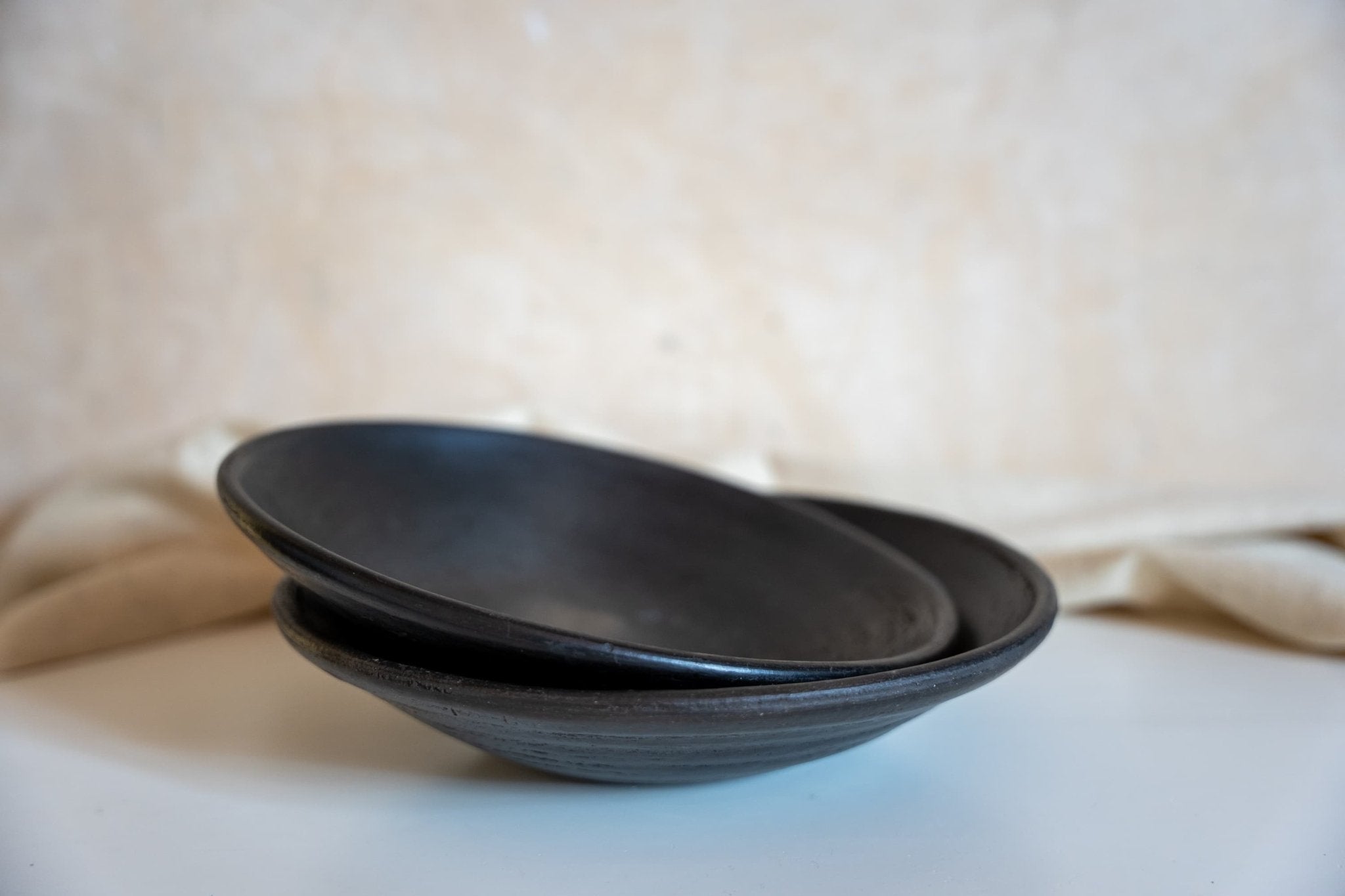 The Blackout Pasta Plate by Francisco Martínez - Wool+Clay