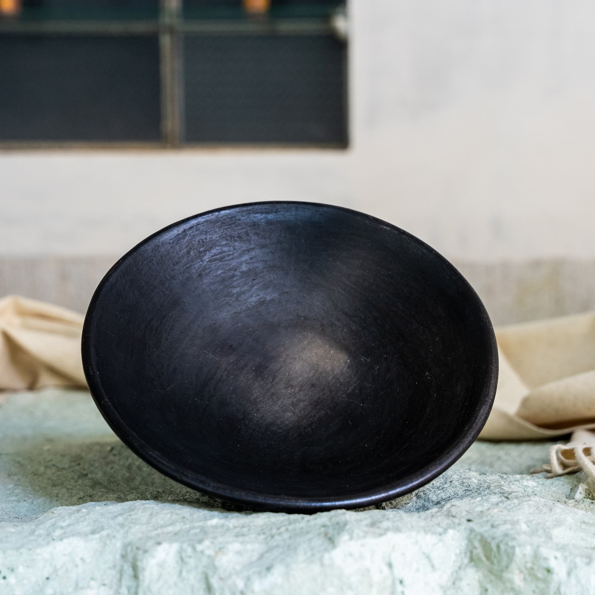 The Blackout Pasta Plate by Francisco Martínez - Wool+Clay