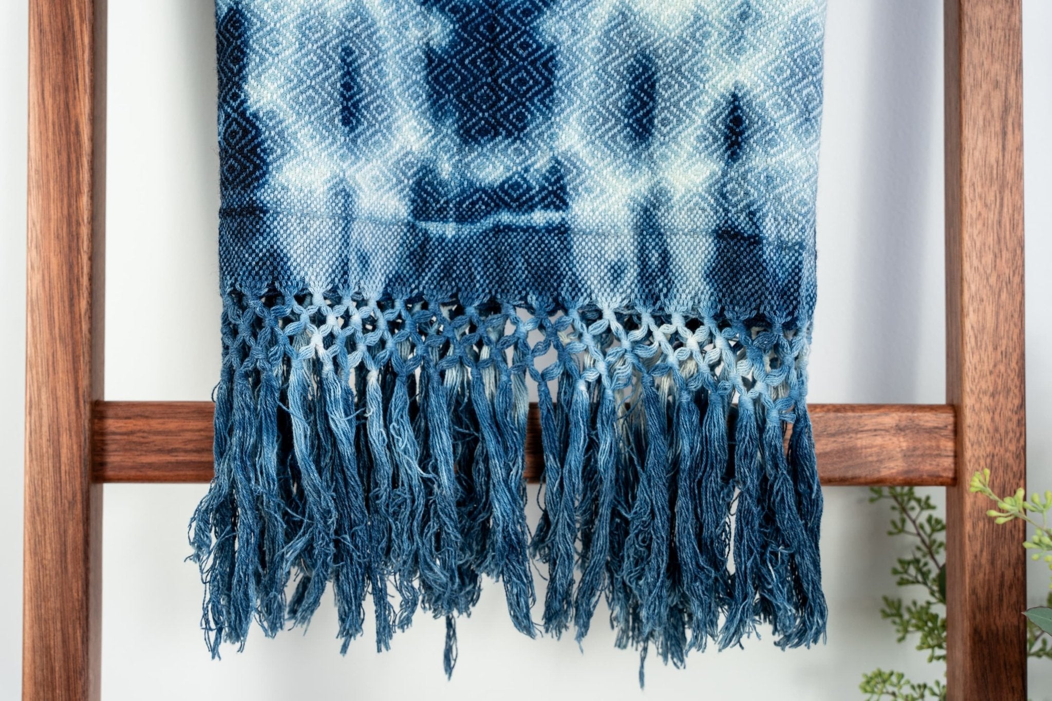 Blue Bliss Tie-Dye Scarf by Reynaldo Sosa - Wool+Clay