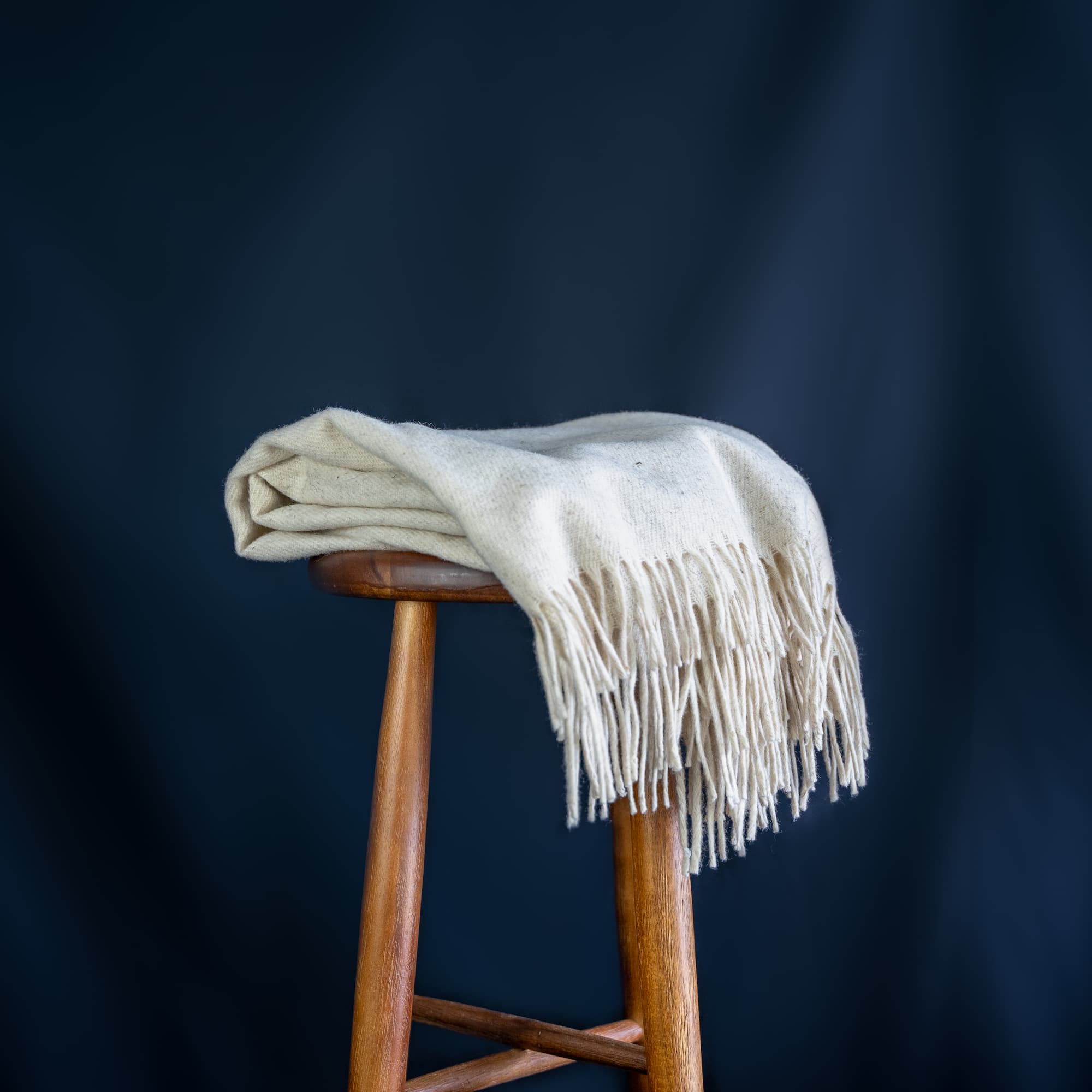 Natural Wool Cocoon Blanket by Josefina Méndez López - Wool+Clay
