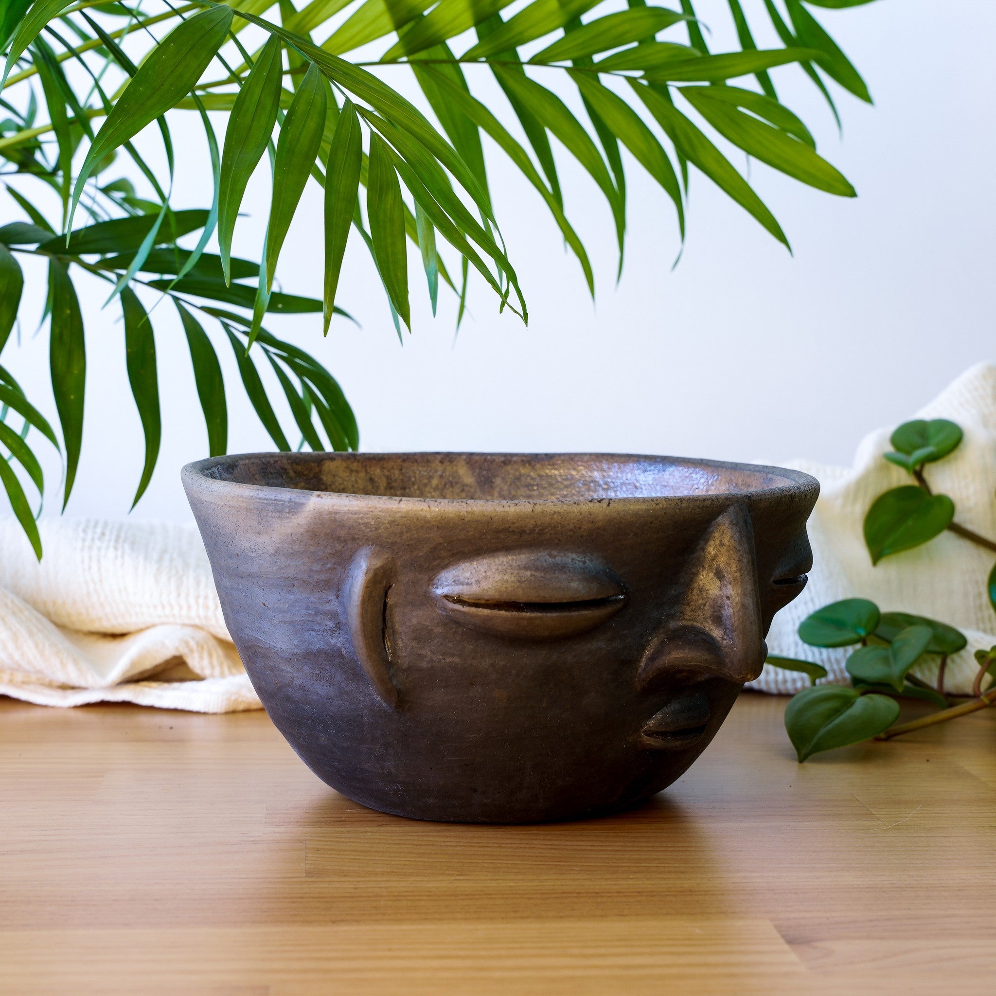Faced Ceramic Decorative Bowl | Medium by Ana Beatriz Martínez - Wool+Clay