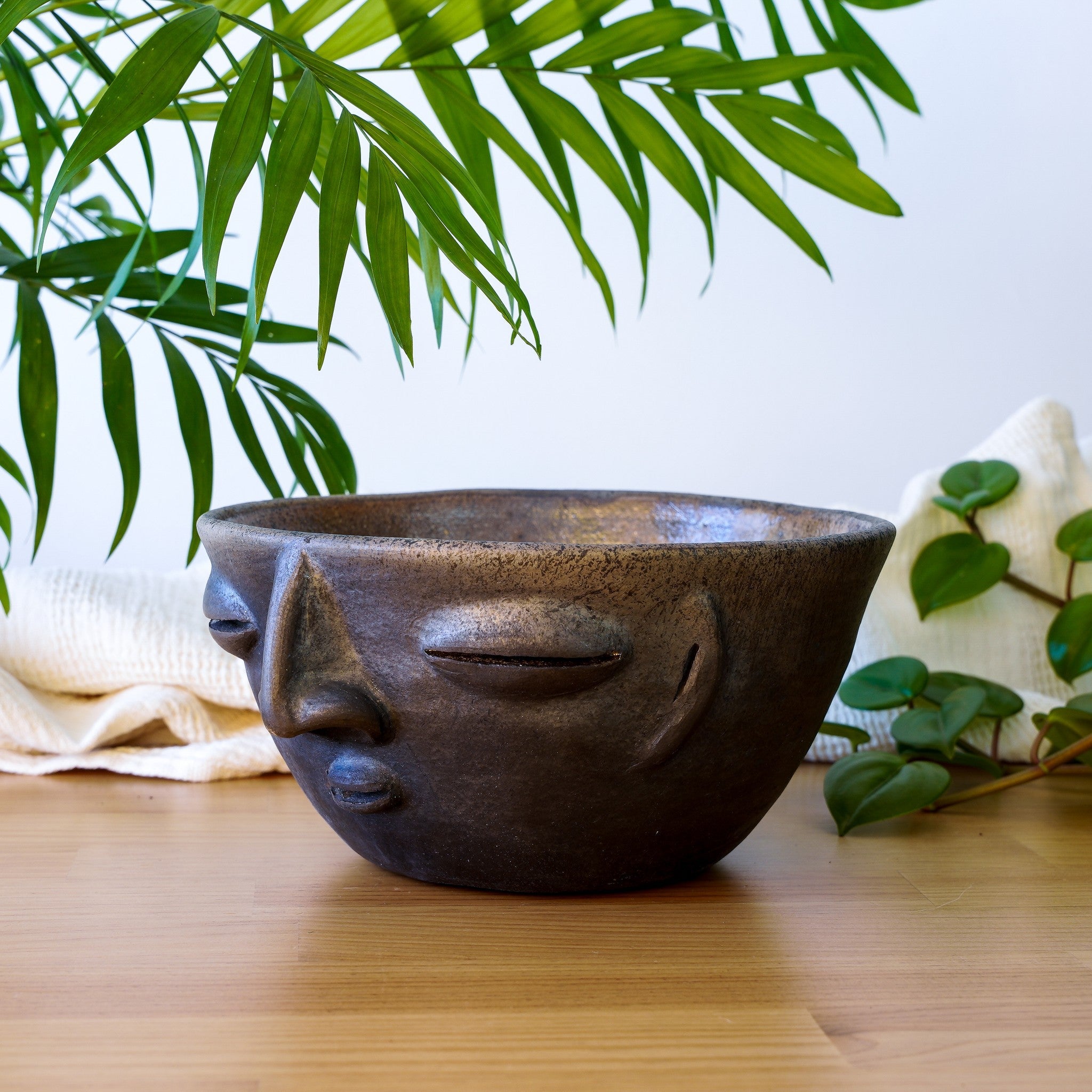 Faced Ceramic Decorative Bowl | Medium by Ana Beatriz Martínez - Wool+Clay