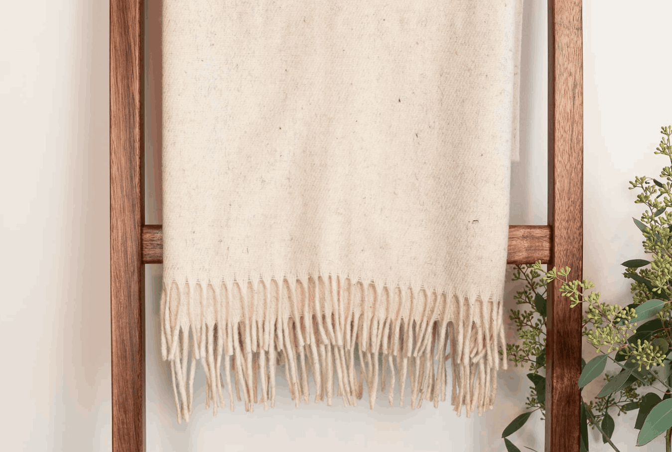 Natural Wool Statement Scarf by Josefina Méndez López - Wool+Clay