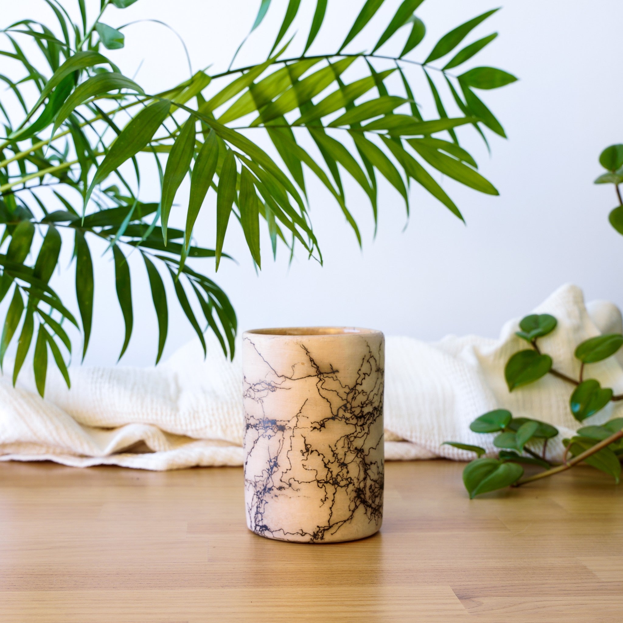 Rooted Handmade Ceramic Mug | Eggshell by Adrián Martínez Alarzón - Wool+Clay