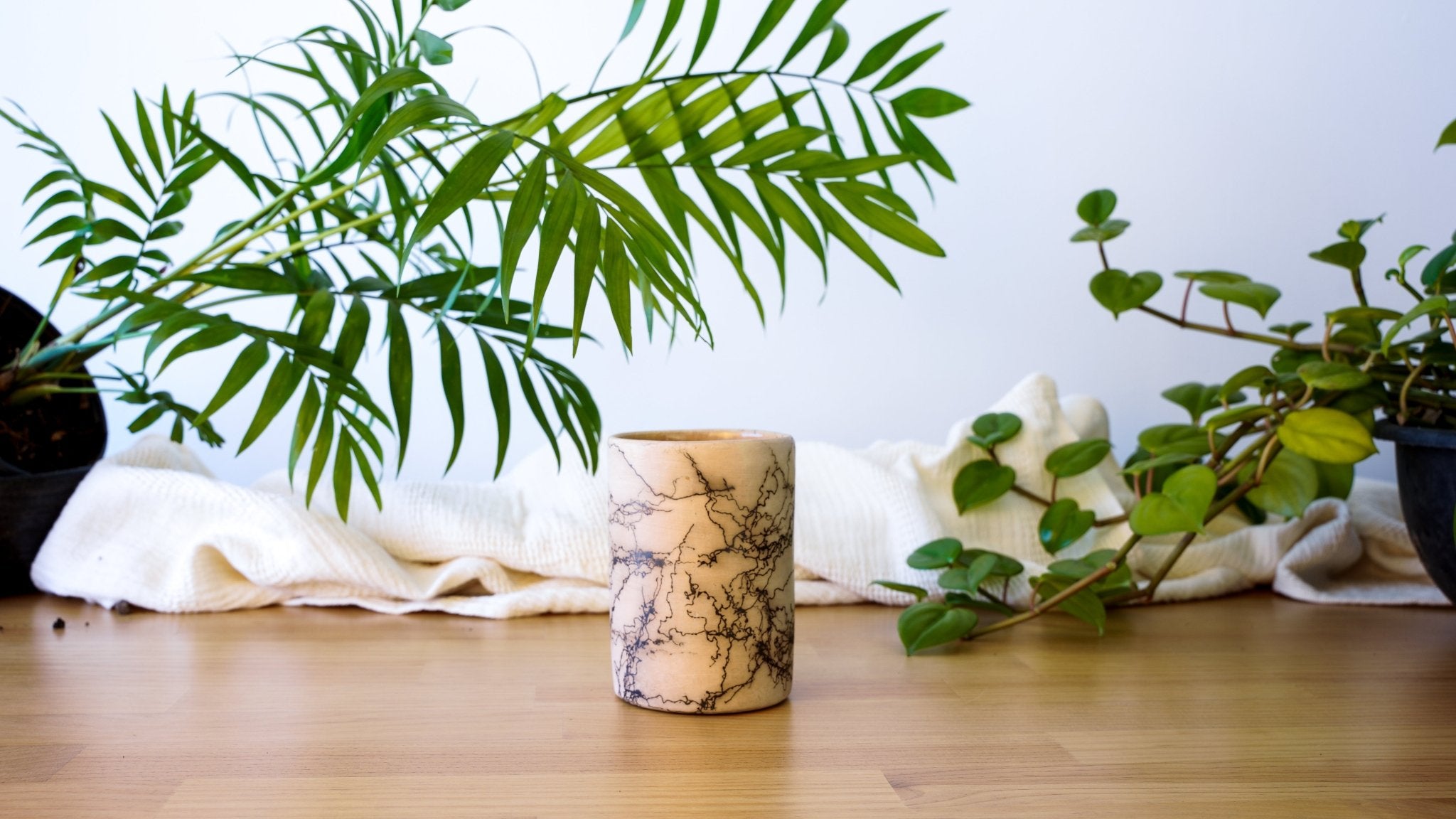 Rooted Handmade Ceramic Mug | Eggshell by Adrián Martínez Alarzón - Wool+Clay