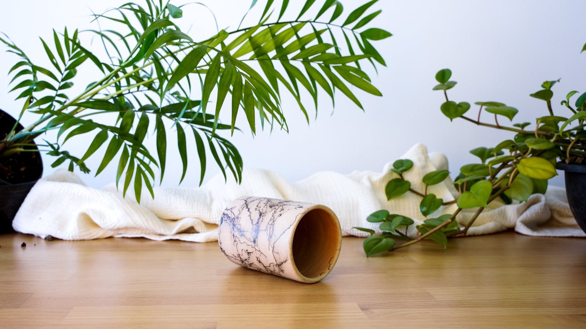 Rooted Handmade Ceramic Mug | Eggshell by Adrián Martínez Alarzón - Wool+Clay