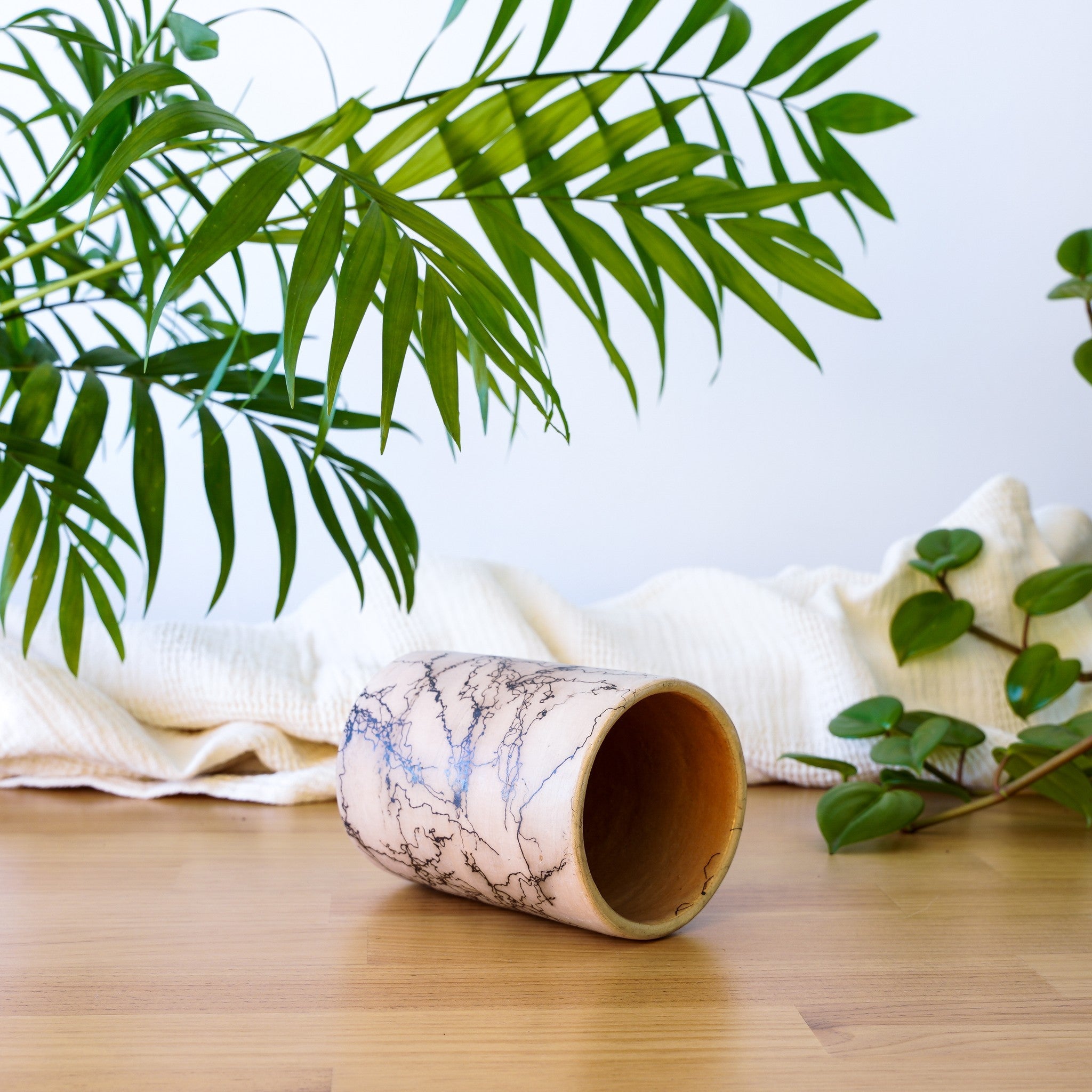Rooted Handmade Ceramic Mug | Eggshell by Adrián Martínez Alarzón - Wool+Clay