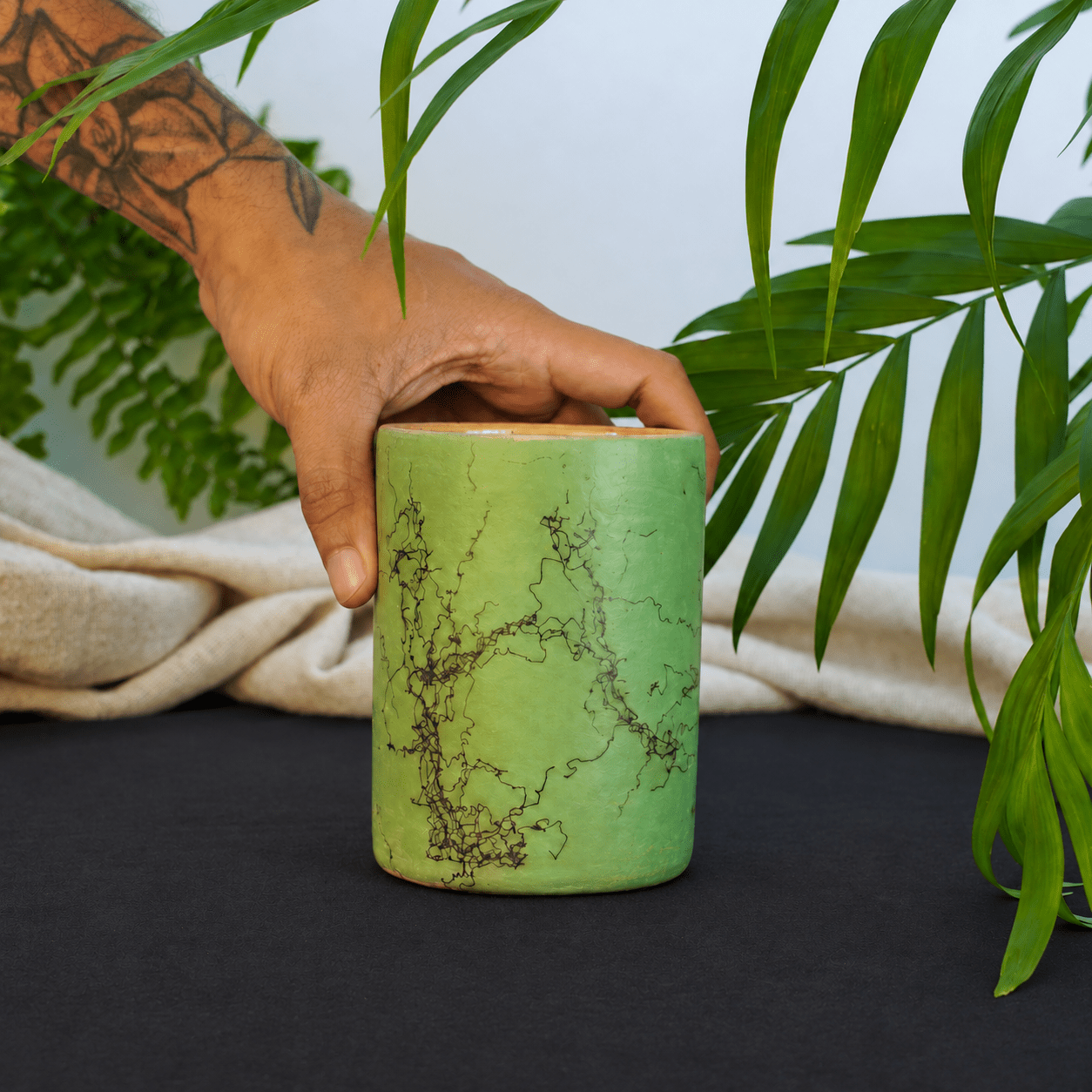 Rooted Handmade Ceramic Mug | Sage by Adrián Martínez Alarzón - Wool+Clay