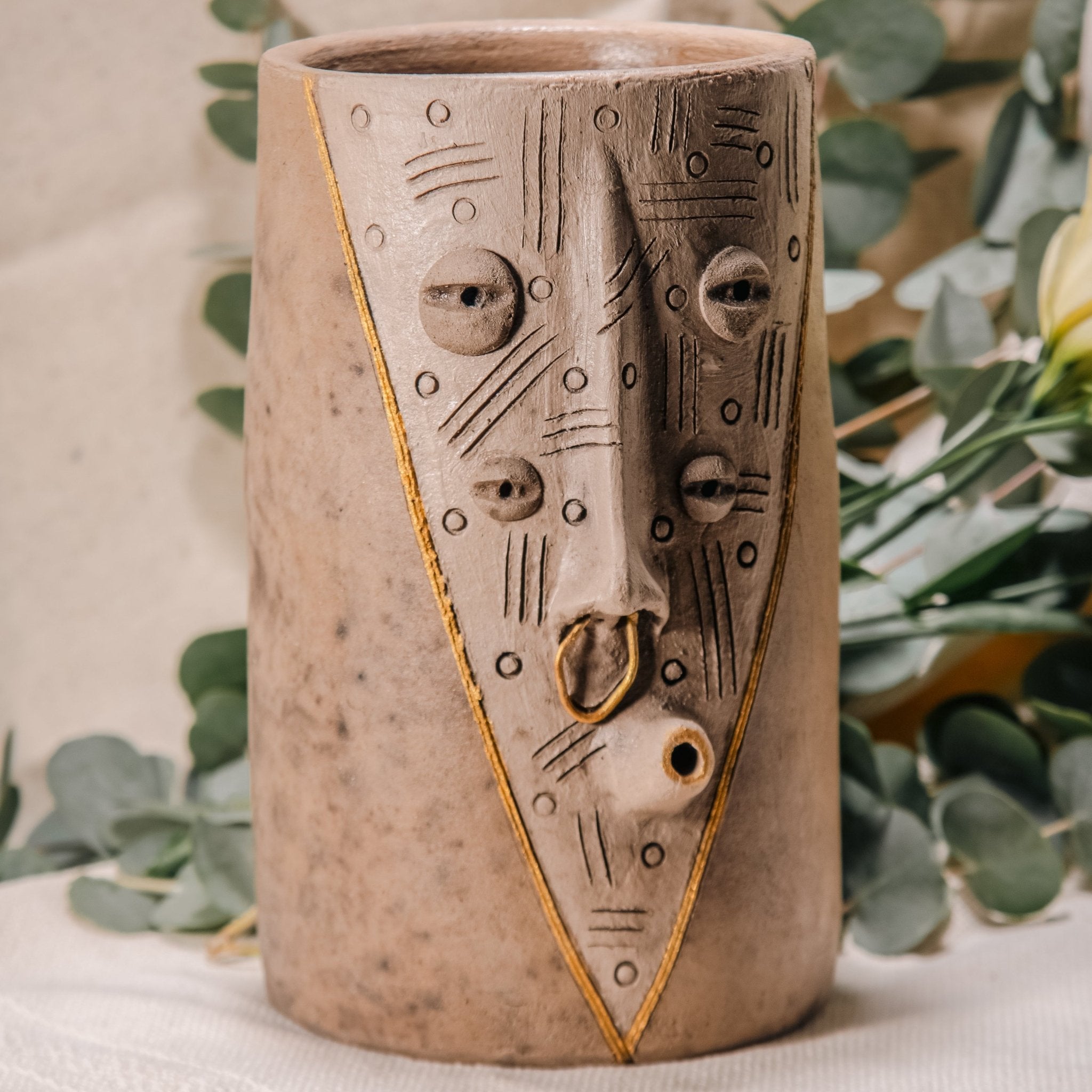 The Knowing Tall Planter by Leticia Blanco & Fernando Peguero - Wool+Clay