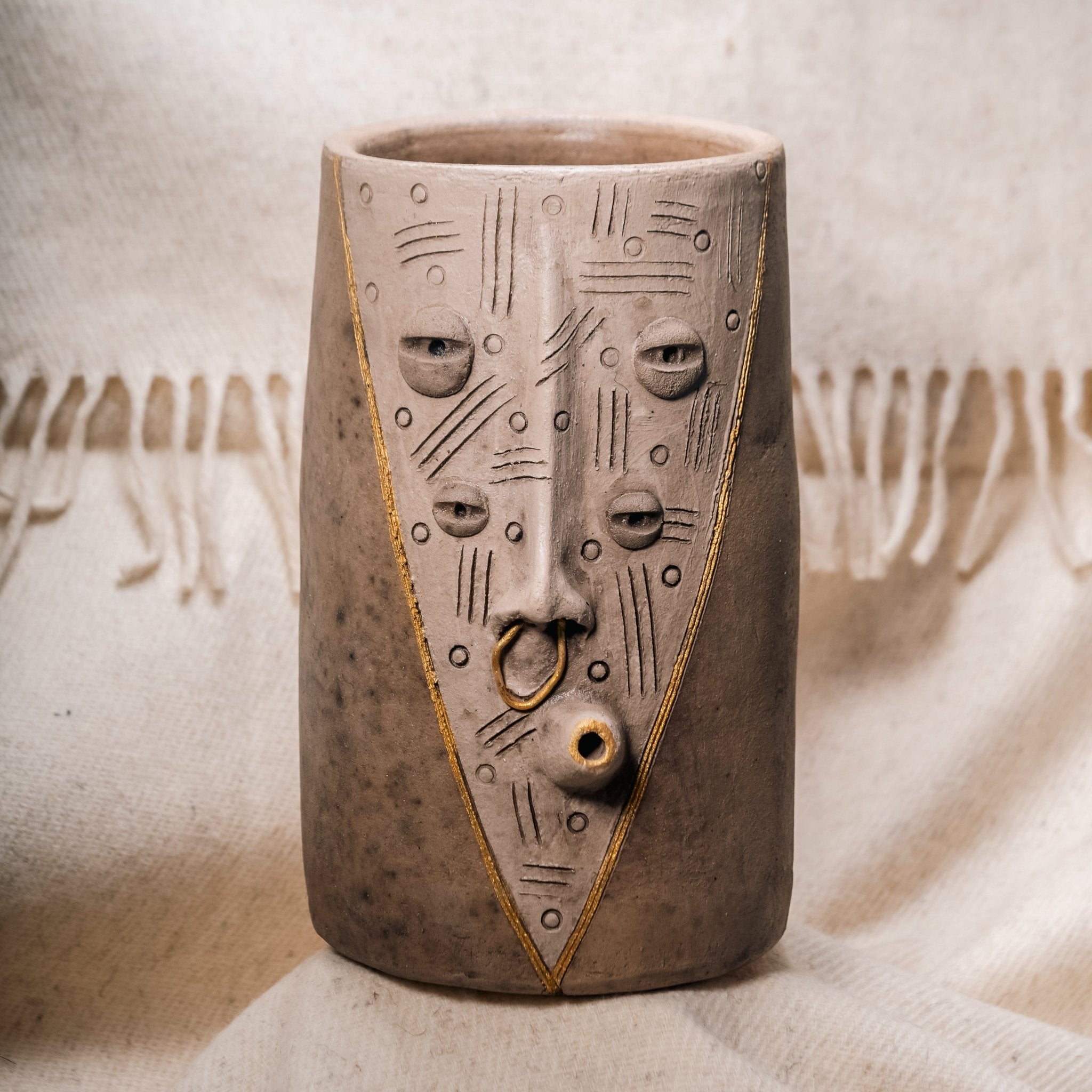 The Knowing Tall Planter by Leticia Blanco & Fernando Peguero - Wool+Clay