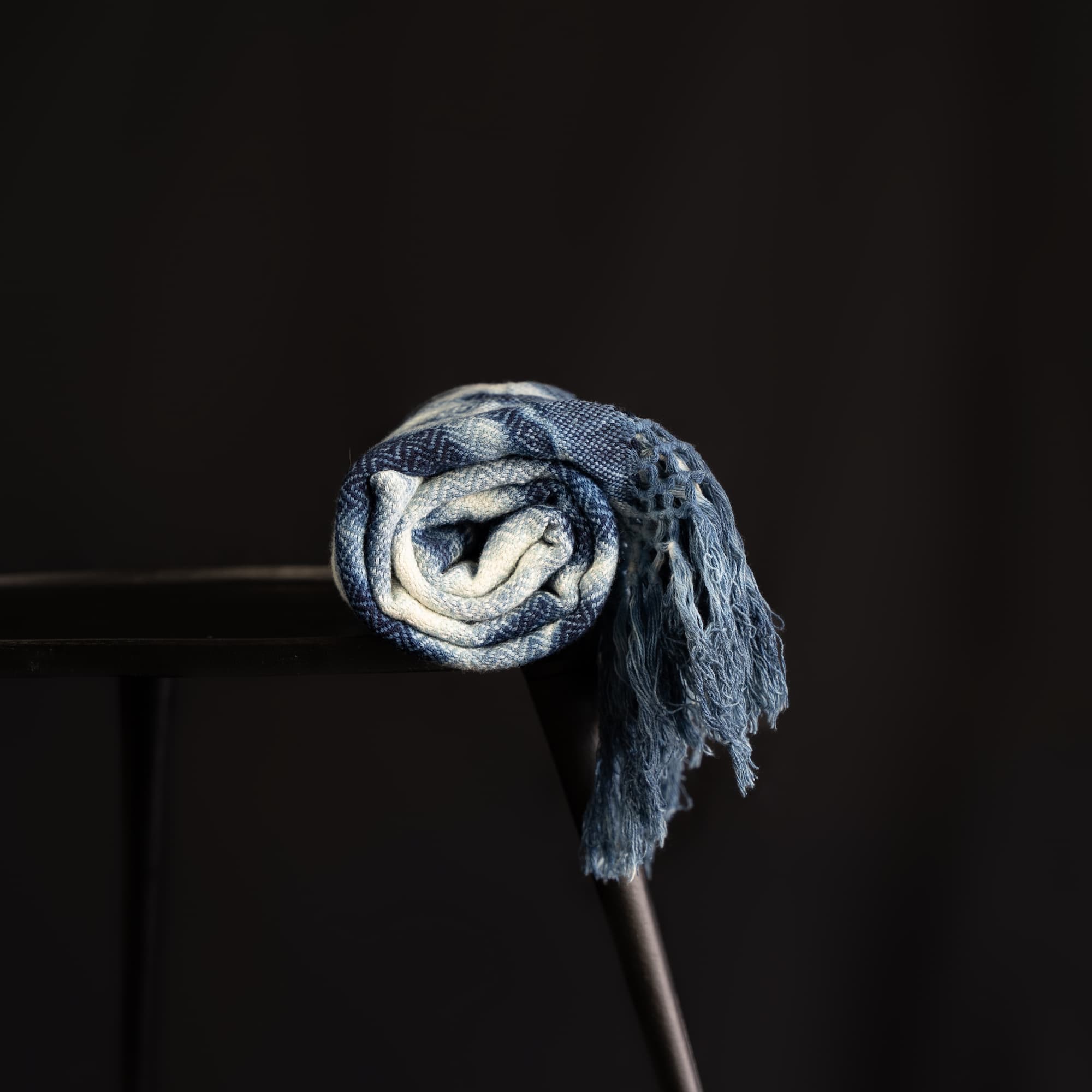 Blue Bliss Tie-Dye Scarf by Reynaldo Sosa - Wool+Clay