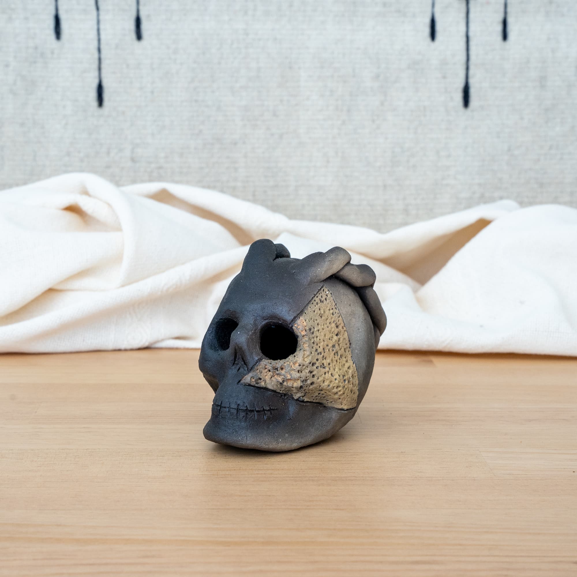 Braided Saga Skull by Leticia Blanco & Fernando Peguero - Wool+Clay