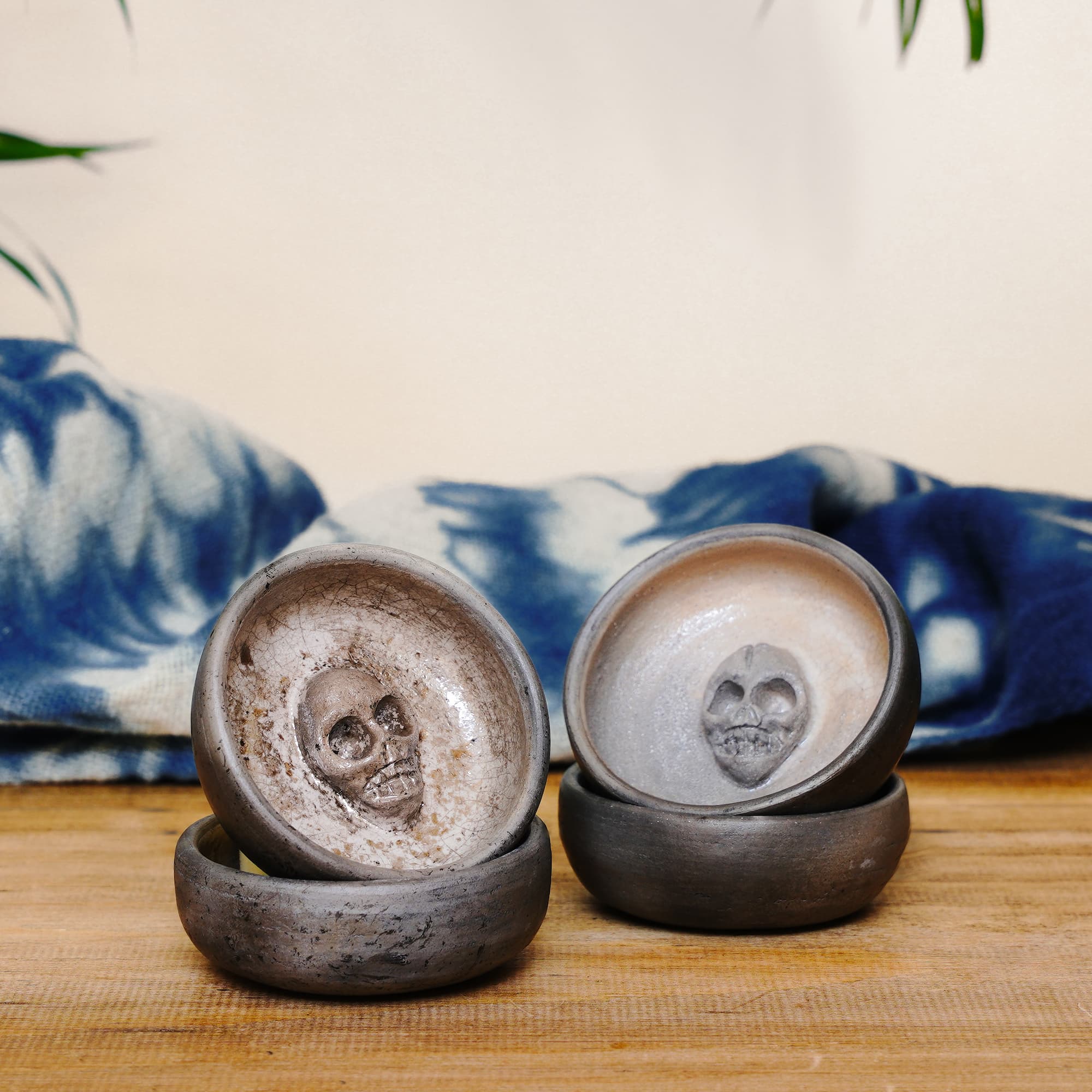 Burnt Skull Ceramic Mezcal Copita | Taupe by Lalo Martínez - Wool+Clay
