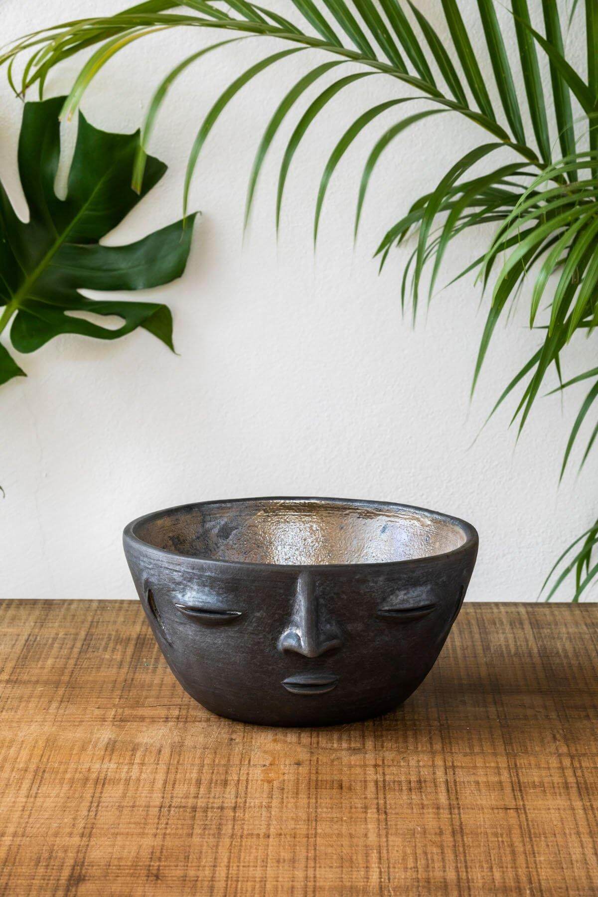 Faced Ceramic Decorative Bowl by Ana María Hernández - Wool+Clay