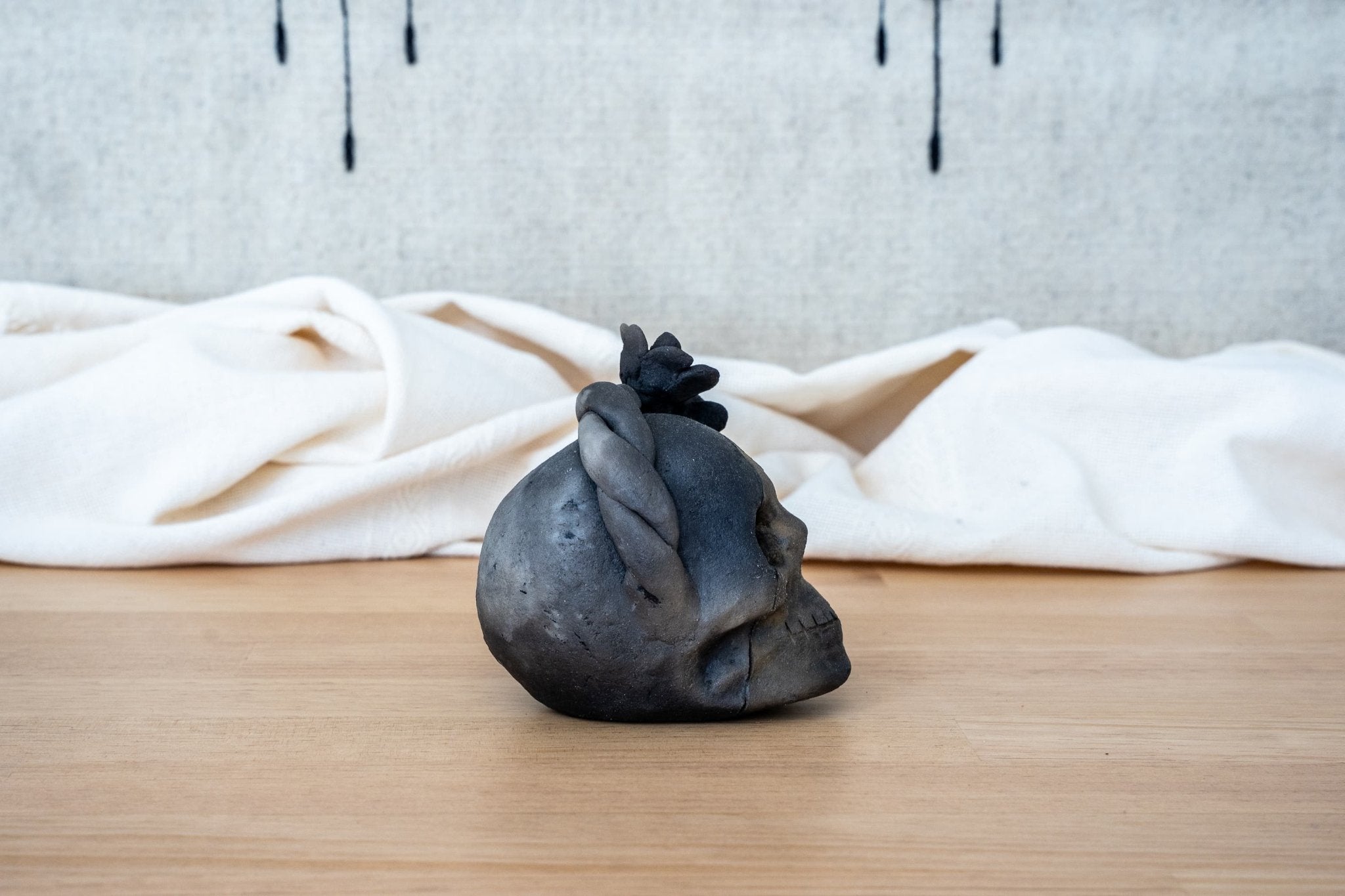 Higher Perspective Skull by Leticia Blanco & Fernando Peguero - Wool+Clay