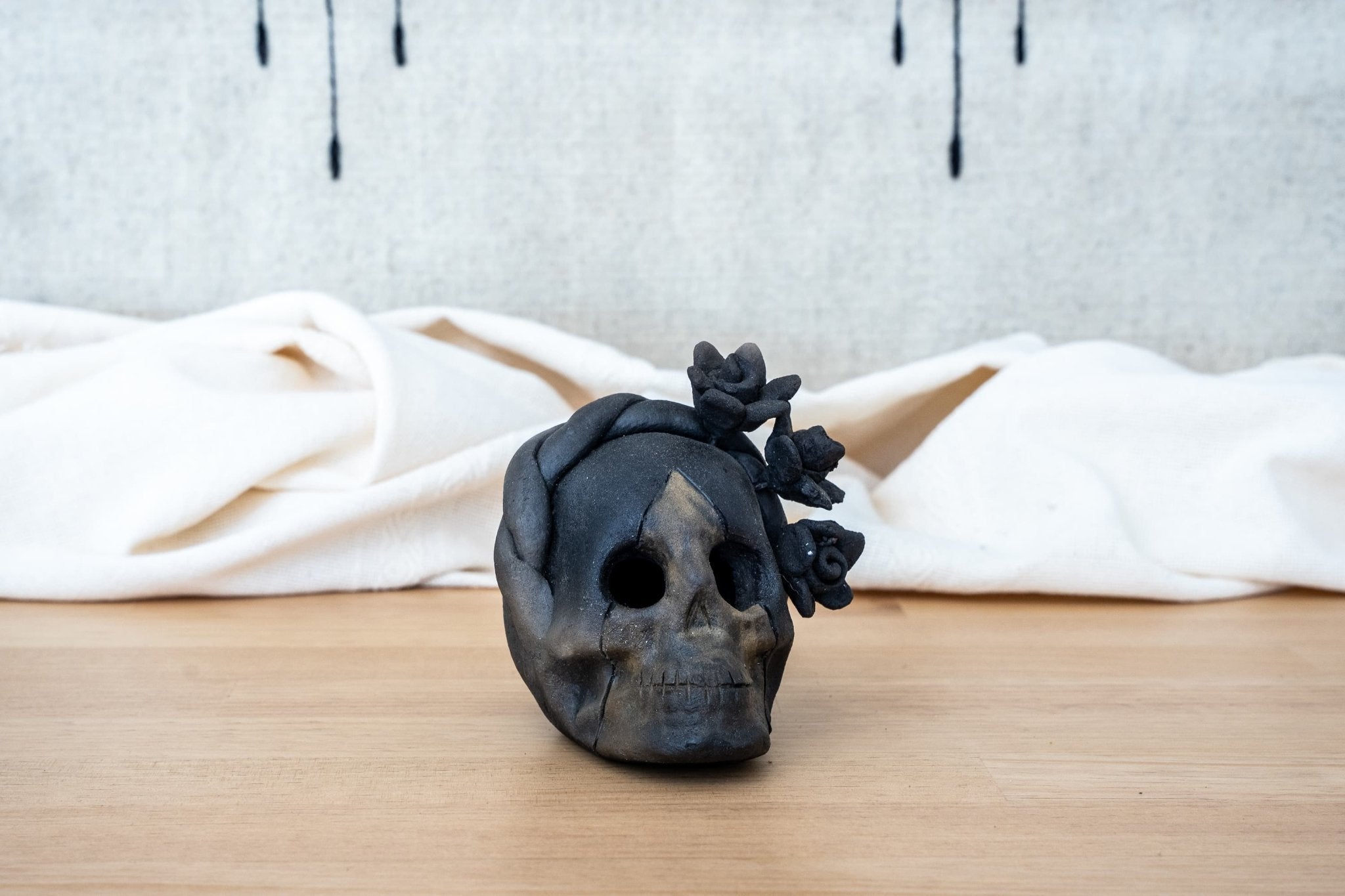 Higher Perspective Skull by Leticia Blanco & Fernando Peguero - Wool+Clay