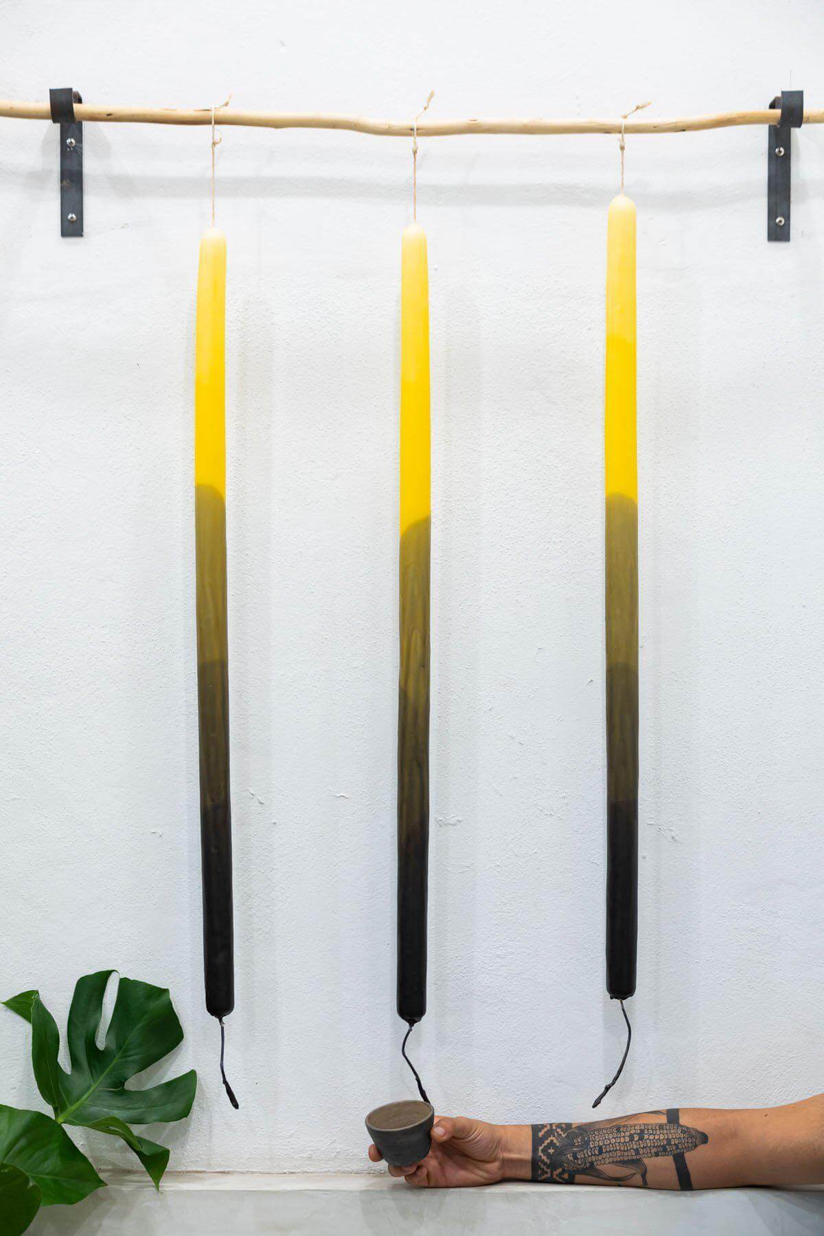 Oversized Candle | Olive Gradient by Viviana Alávez - Wool+Clay