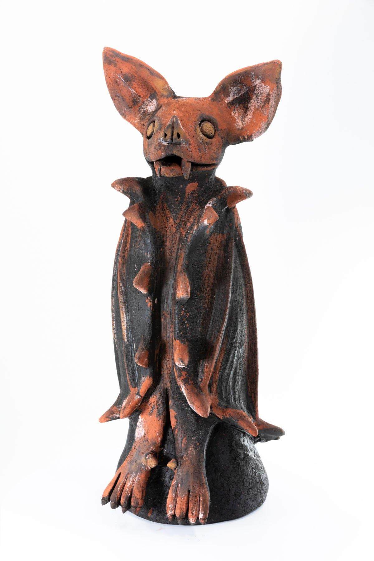 Pollinator Bat Sculpture by Adrián Martínez Alarzón - Wool+Clay