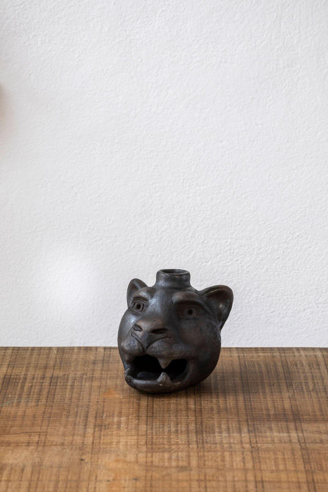 The Blackout Jaguar Head Candle Holder by Andrea Garcia - Wool+Clay