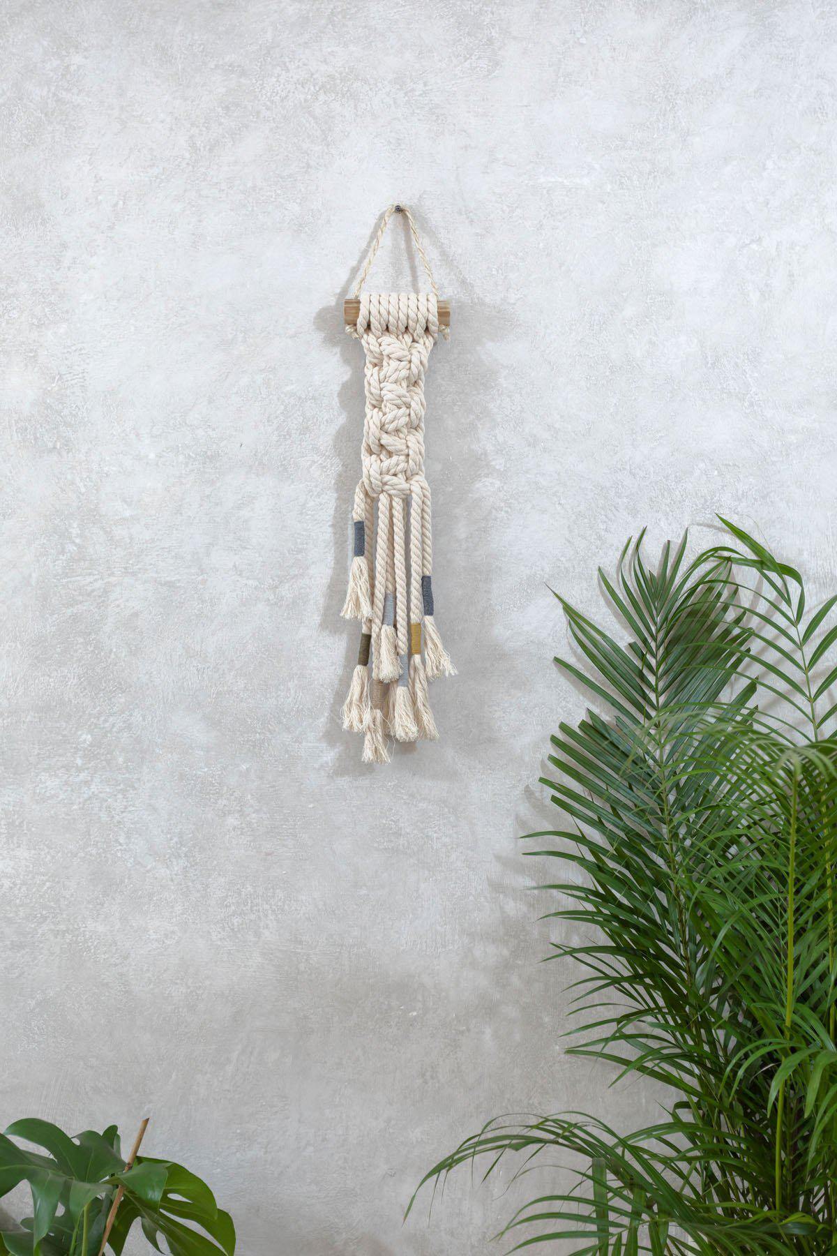 Chic Thick Rope Macrame Wall Hanging by Master Artisans of Yucatan