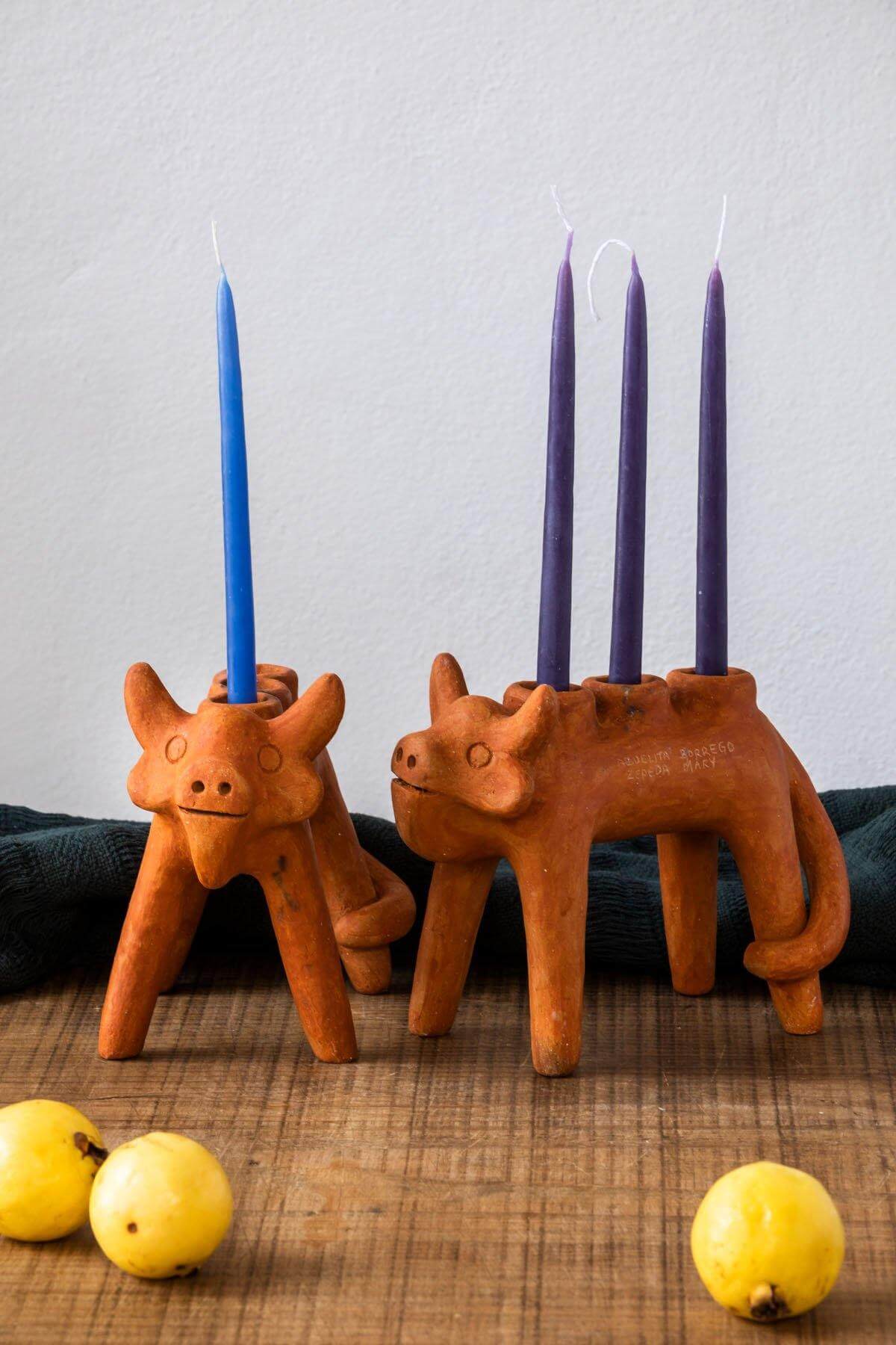 Toro Clay Candle Holder by Andrea Garcia - Wool+Clay
